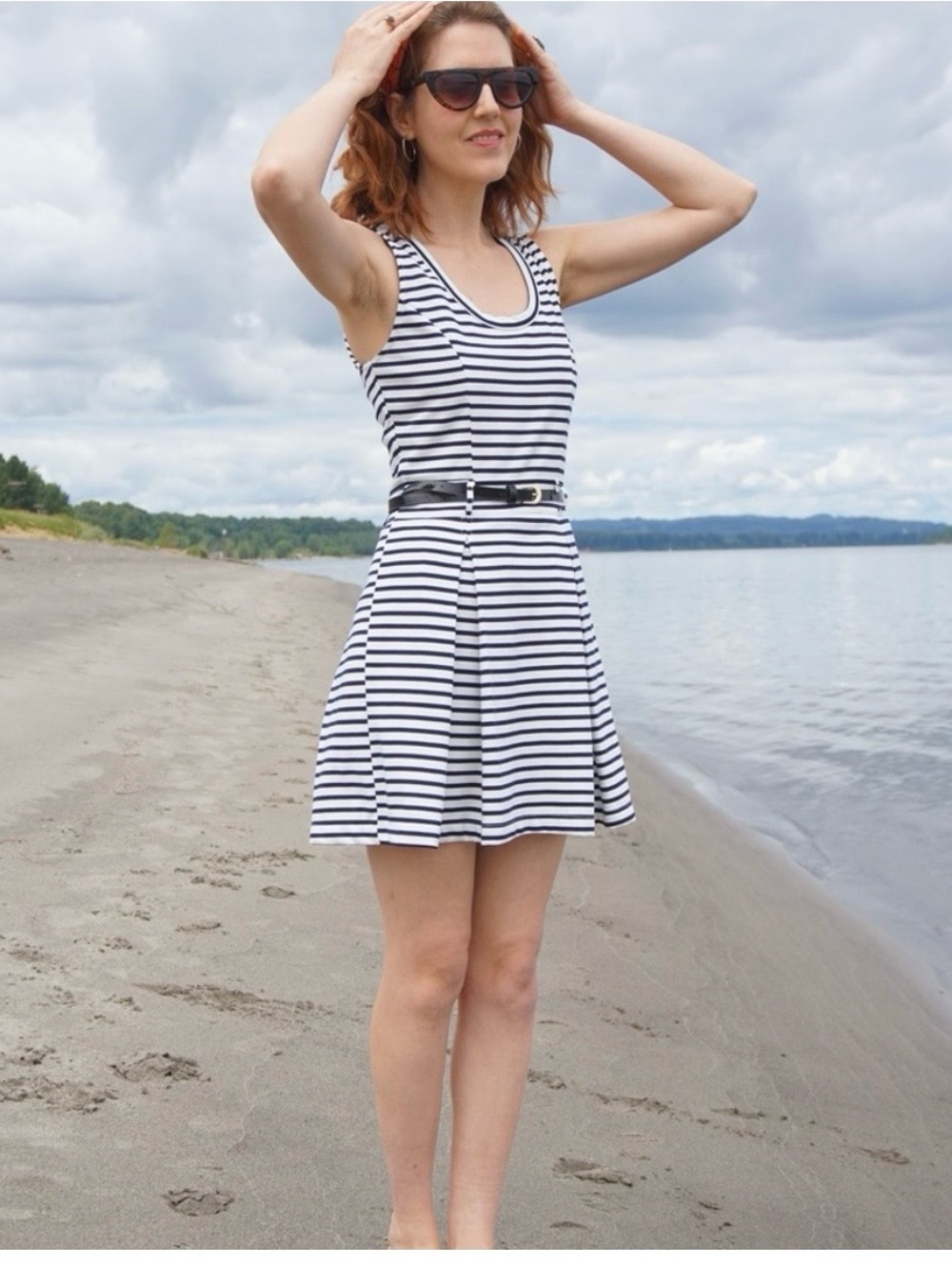 Striped Sleeveless Summer Dress